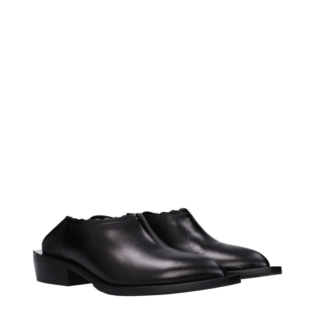 Women’s Moschino Black Leather Mules