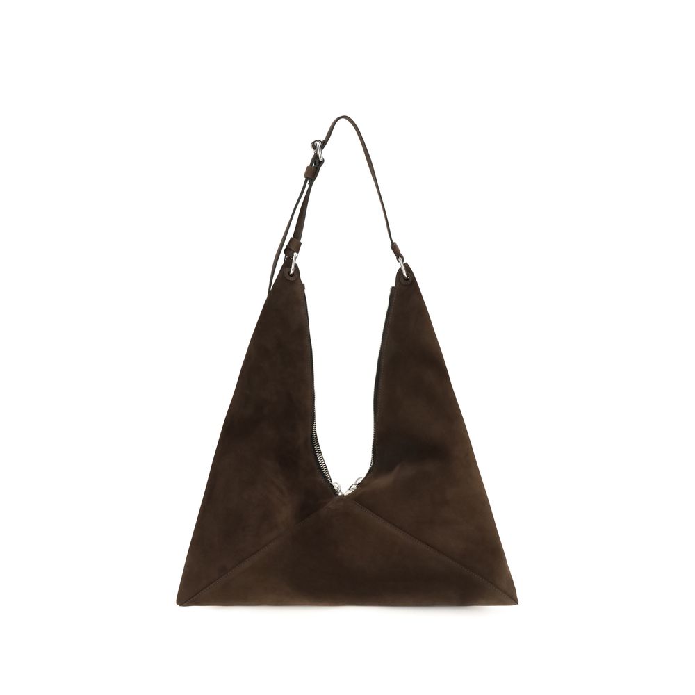 Women’s Moschino Brown Suede Leather Shoulder Bag