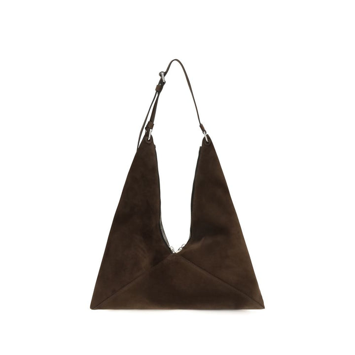Women’s Moschino Brown Suede Leather Shoulder Bag
