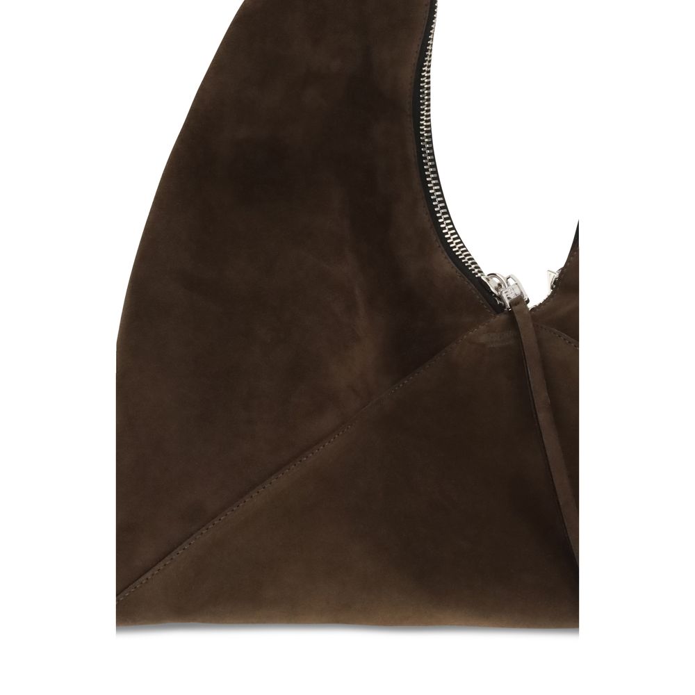 Women’s Moschino Brown Suede Leather Shoulder Bag