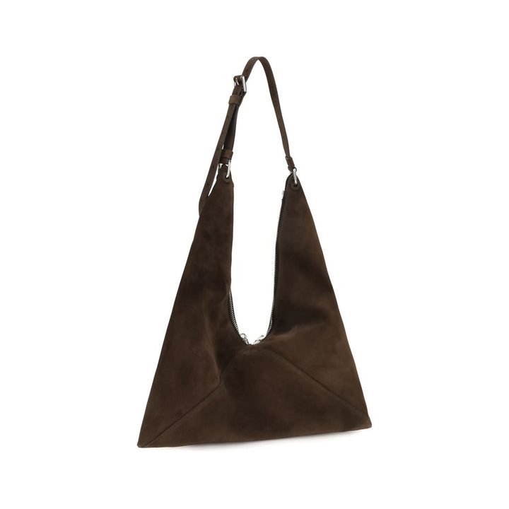 Women’s Moschino Brown Suede Leather Shoulder Bag