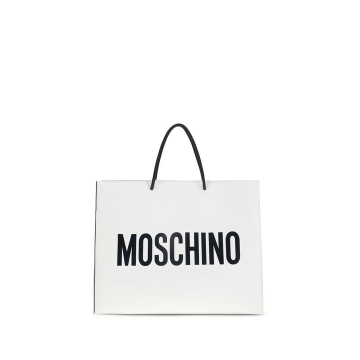 Women’s Moschino White Calf Leather Bos Taurus Shoulder Bag