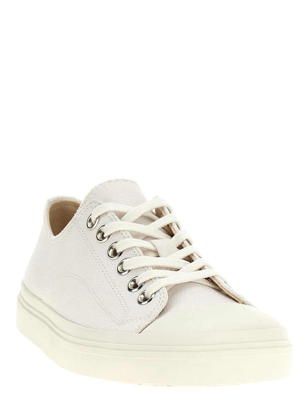 Women’s Moschino White Cotton Low Top Sneakers