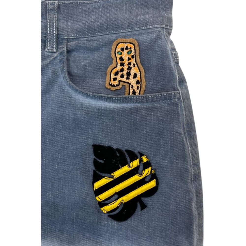 Mr&amp;Mrs Italy Blue Cotton Women Shorts