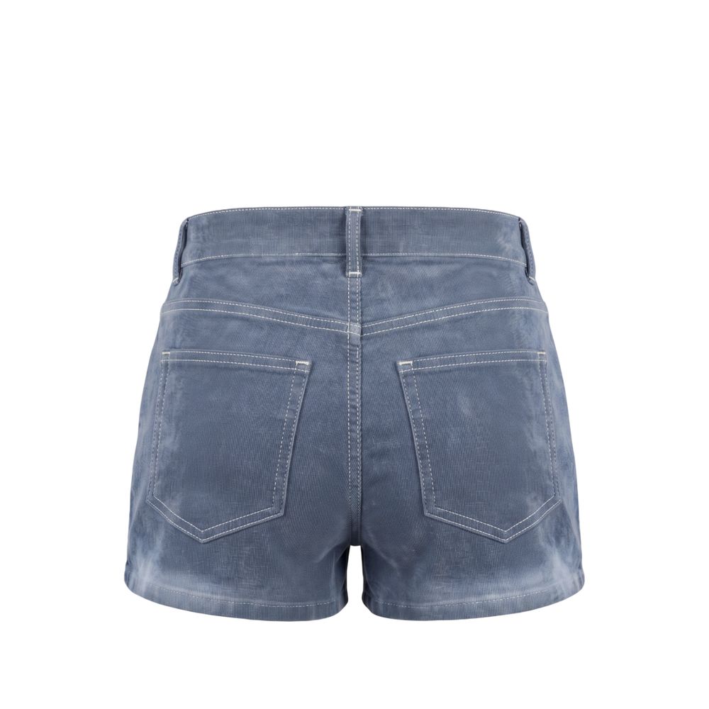 Mr&amp;Mrs Italy Blue Cotton Women Shorts