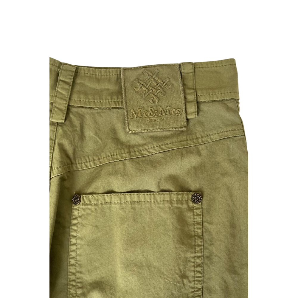 Mr&amp;Mrs Italy Green Cotton Women Shorts