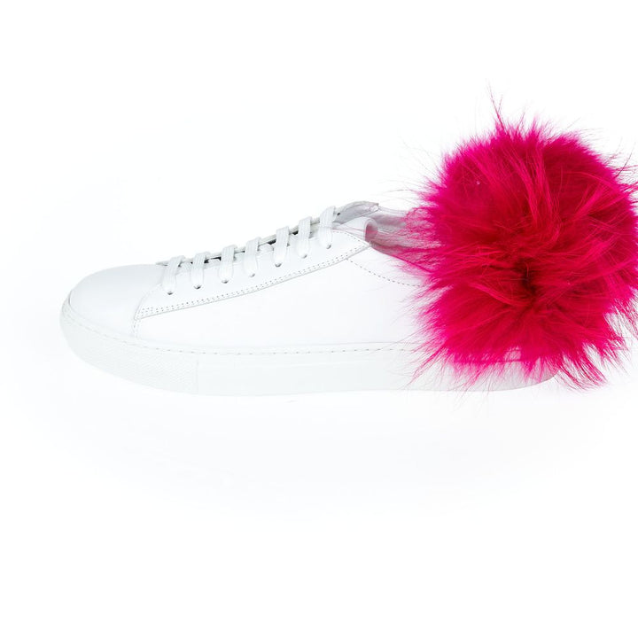 Mr&amp;Mrs Italy White Lamb Leather Women Sneaker