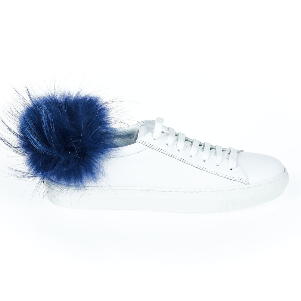 Mr&amp;Mrs Italy White Lamb Leather Women Sneaker