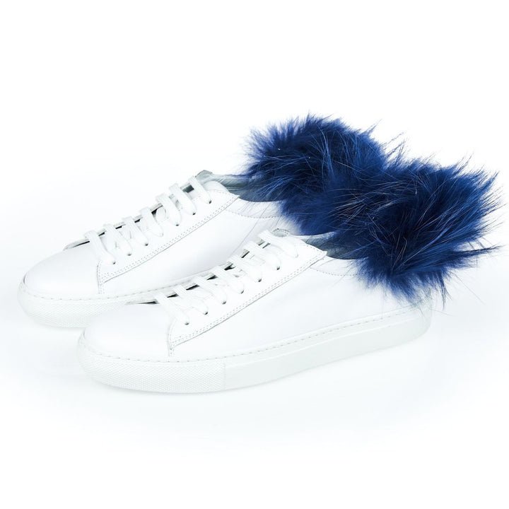 Mr&amp;Mrs Italy White Lamb Leather Women Sneaker