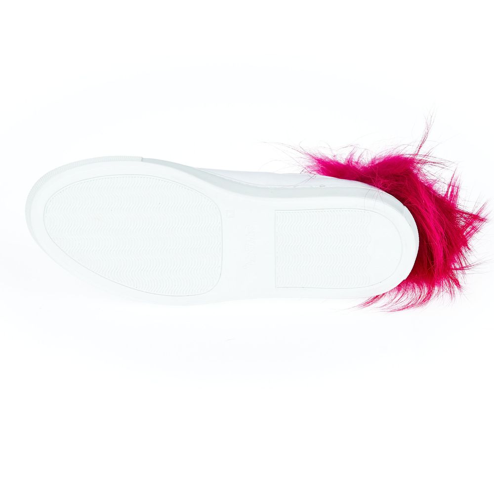 Mr&amp;Mrs Italy White Lamb Leather Women Sneaker