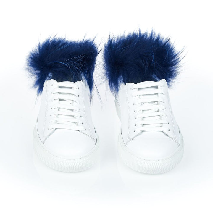 Mr&amp;Mrs Italy White Lamb Leather Women Sneaker