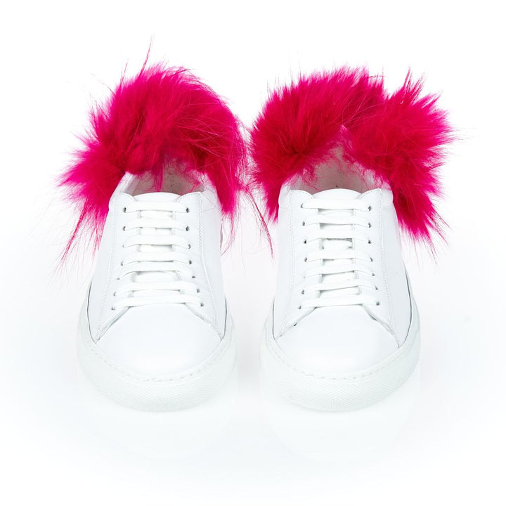 Mr&amp;Mrs Italy White Lamb Leather Women Sneaker