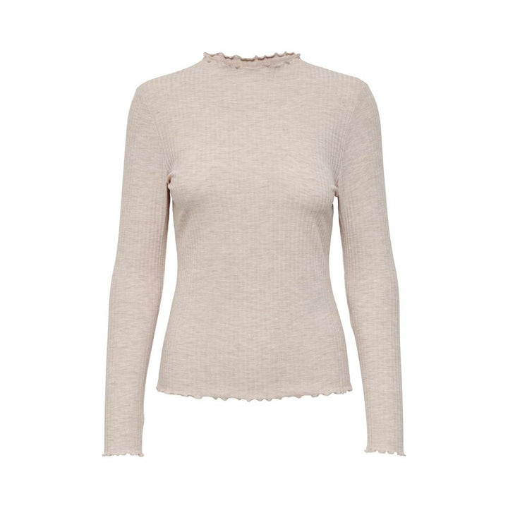Women’s Only Beige Polyester Turtleneck