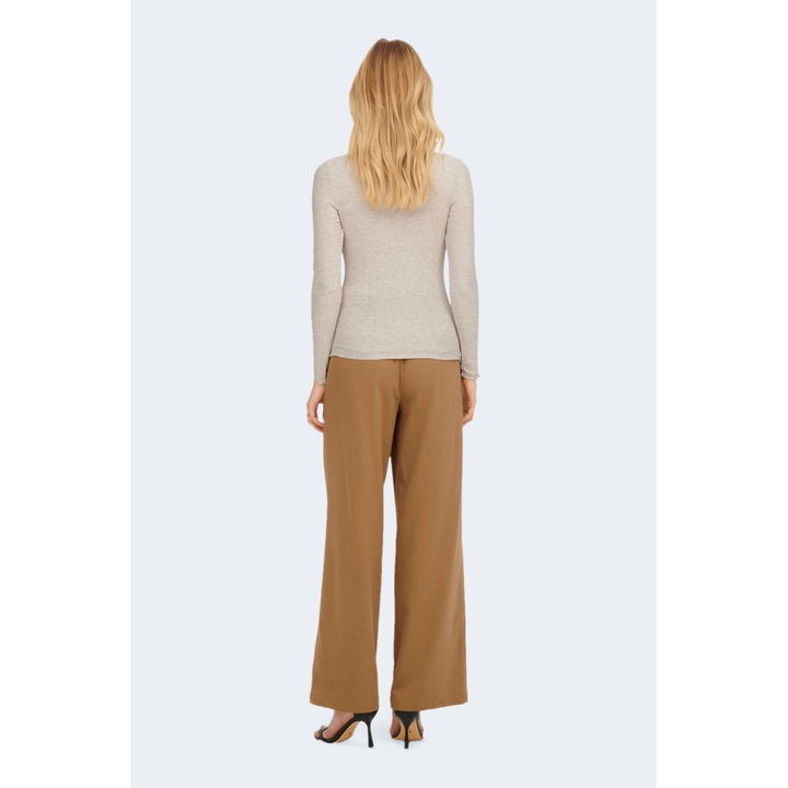 Women’s Only Beige Polyester Turtleneck