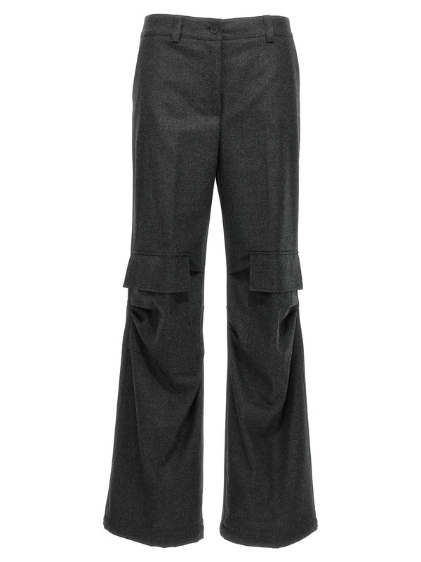 Women’s P.a.r.o.s.h. Gray Virgin Wool Cargo Pants