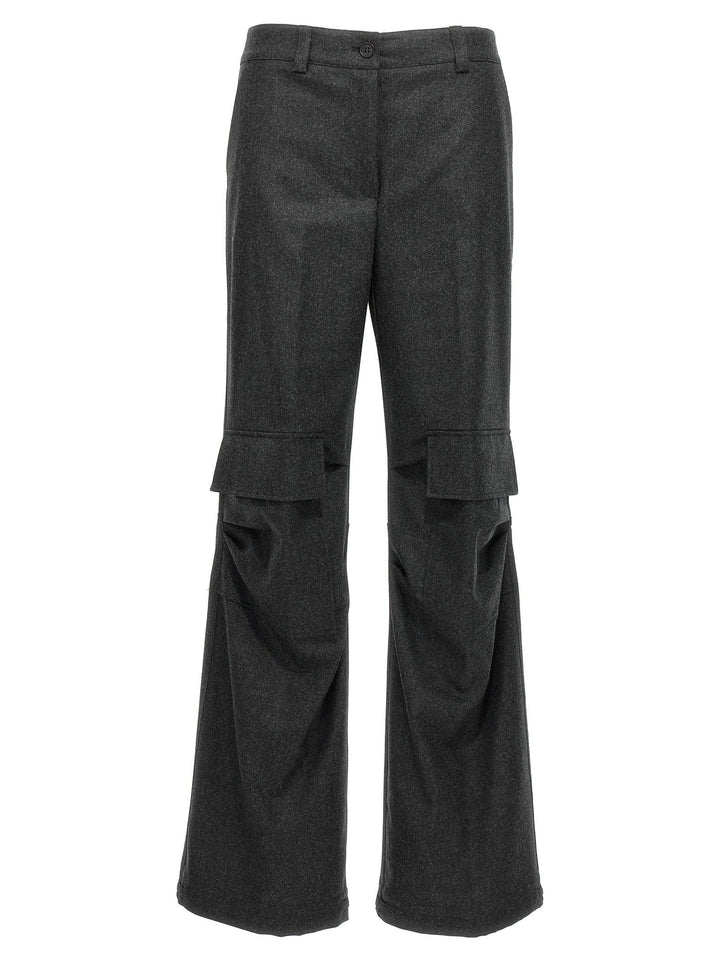 Women’s P.a.r.o.s.h. Gray Virgin Wool Cargo Pants