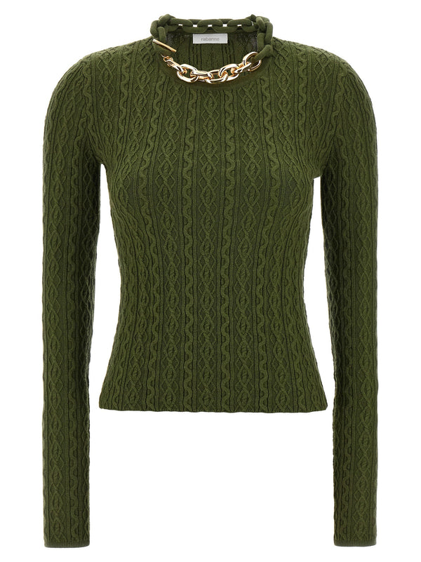 Women’s Paco Rabanne Bicolor Wool Cardigan