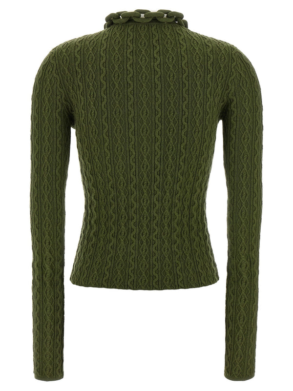 Women’s Paco Rabanne Bicolor Wool Cardigan