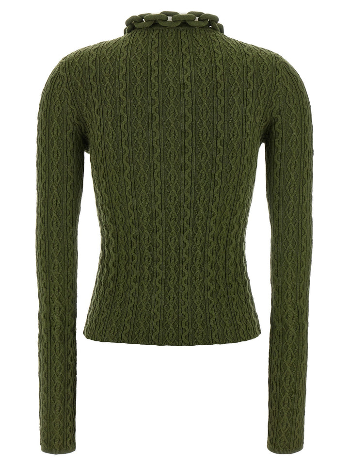 Women’s Paco Rabanne Bicolor Wool Cardigan