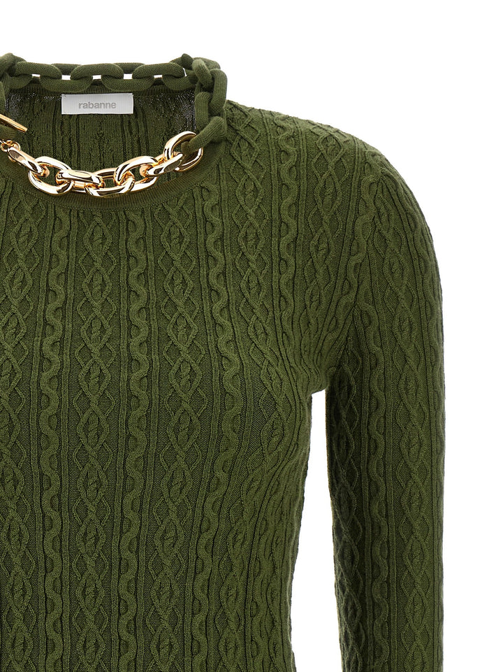 Women’s Paco Rabanne Bicolor Wool Cardigan