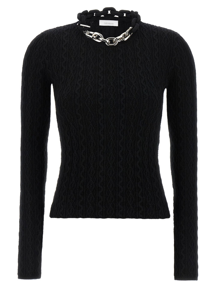 Women’s Paco Rabanne Black Wool Cardigan