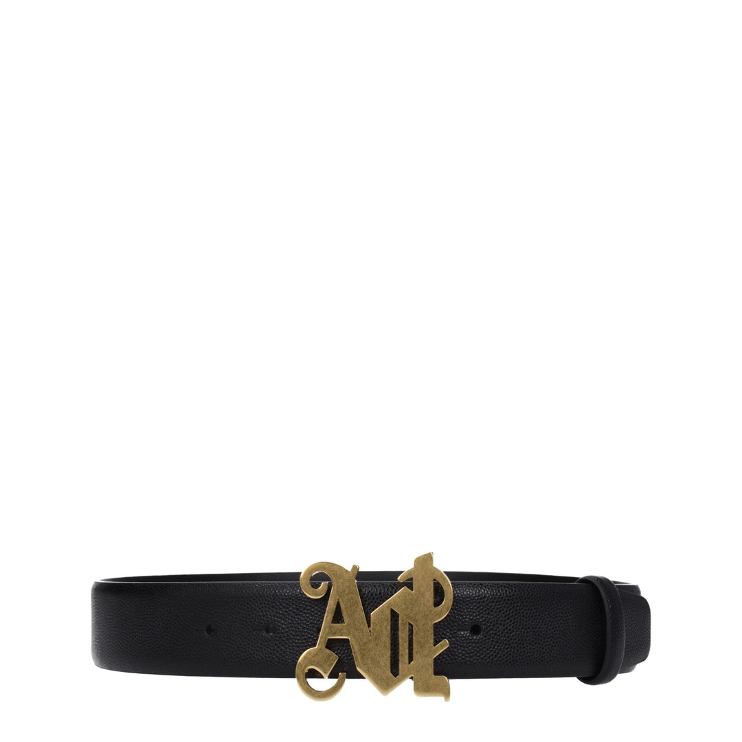 Women’s Palm Angels Black Leather Regular Belt