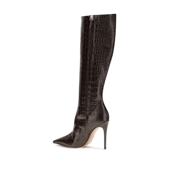 Women’s Paris Texas Brown Calf Leather Bos Taurus High Heel Boots