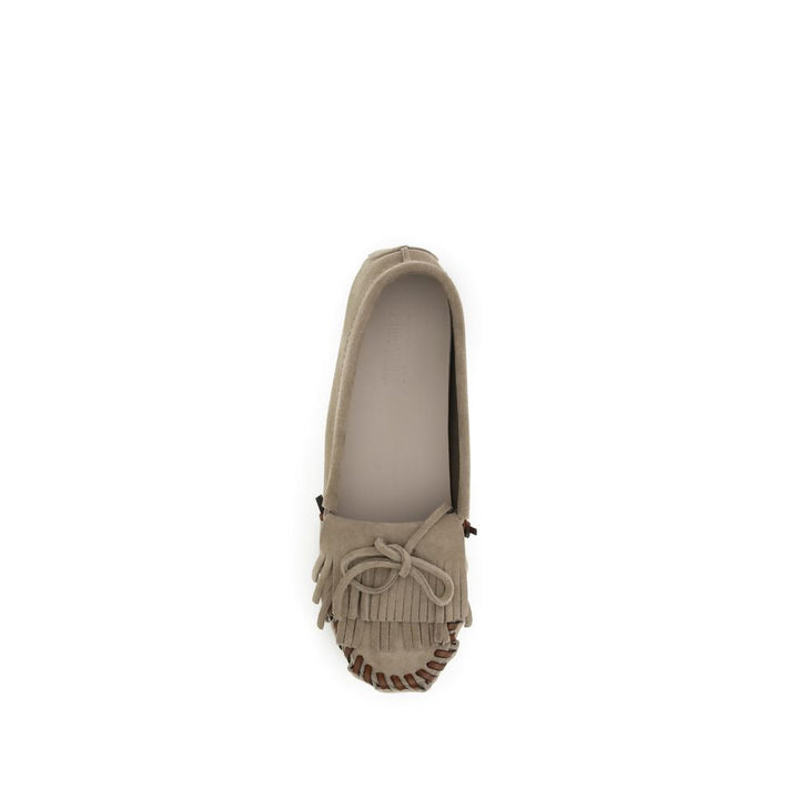 Women’s Paris Texas Gray Calf Leather Bos Taurus Moccassin