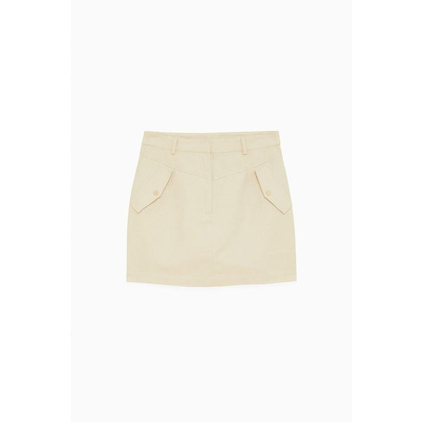 Women’s Patrizia Pepe Beige Cotton Mini Skirt