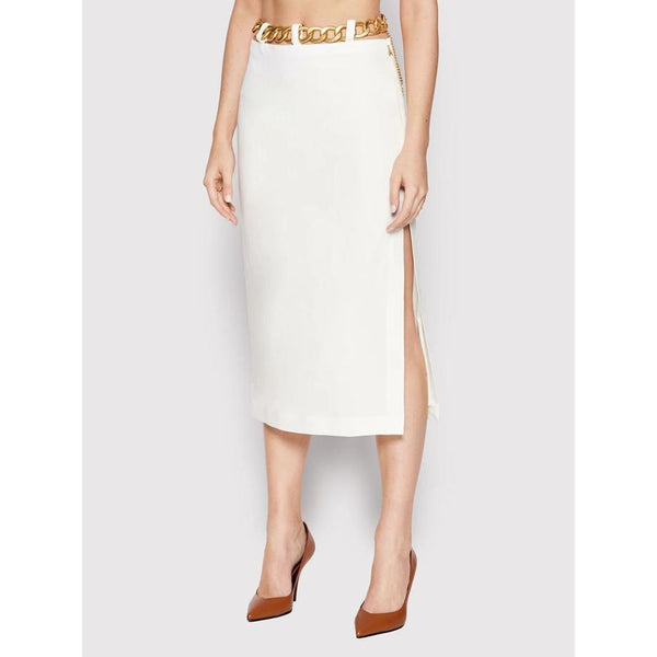 Women’s Patrizia Pepe White Viscose Long Skirt