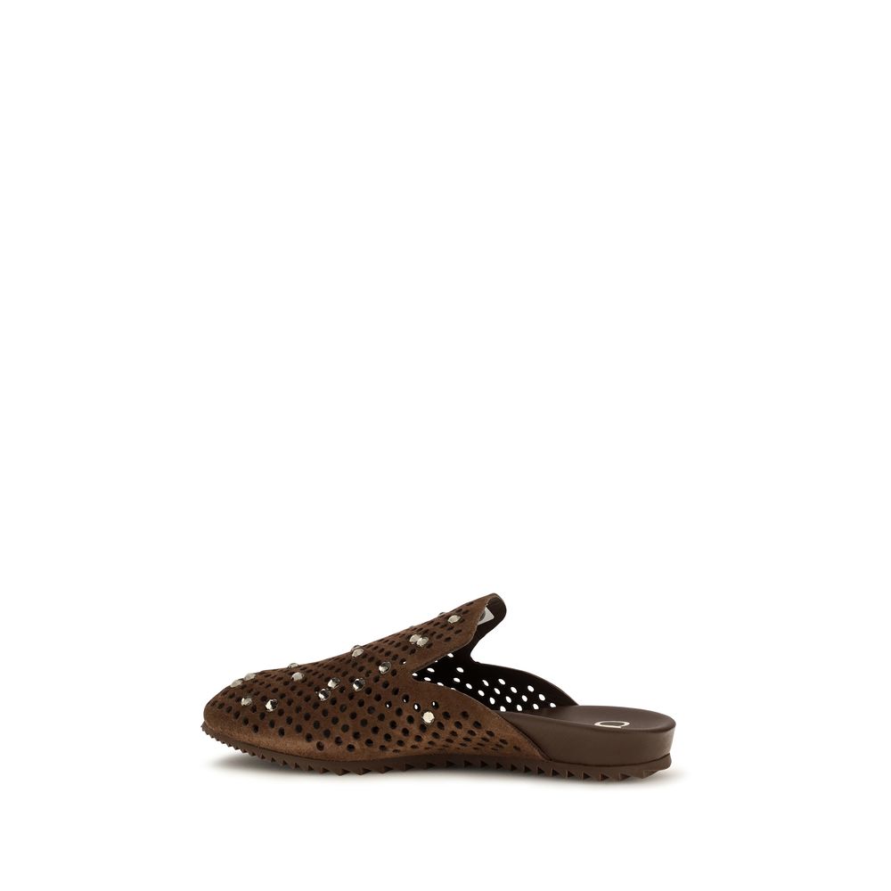 Women’s Pedro García Brown Calf Leather Bos Taurus Mules