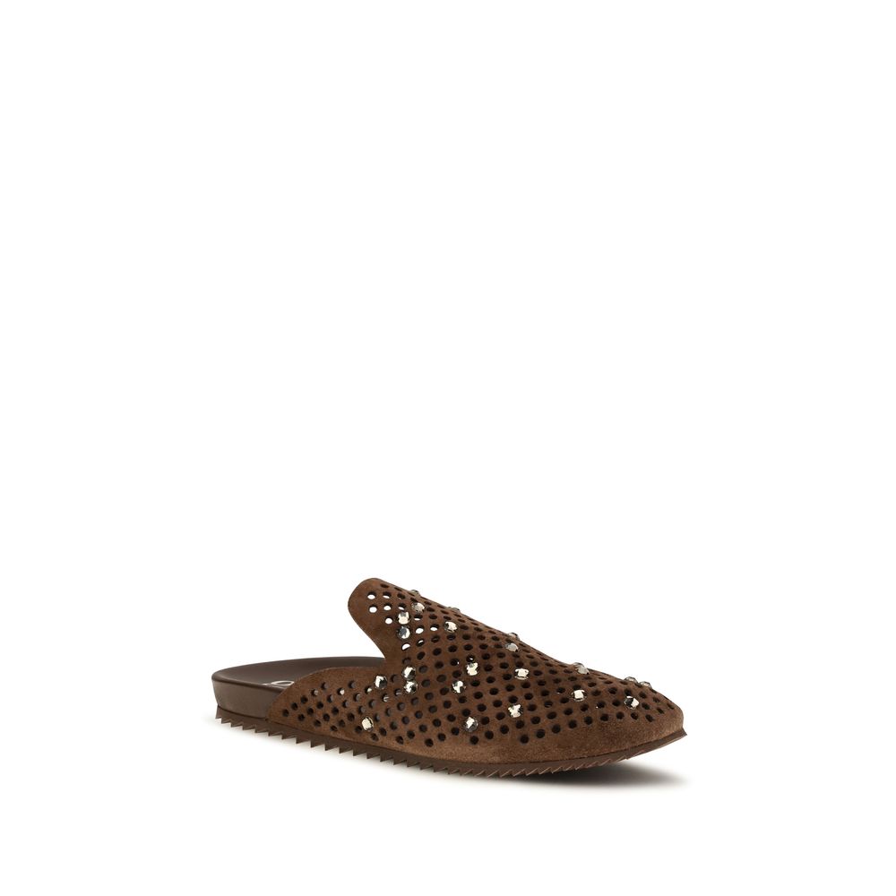 Women’s Pedro García Brown Calf Leather Bos Taurus Mules