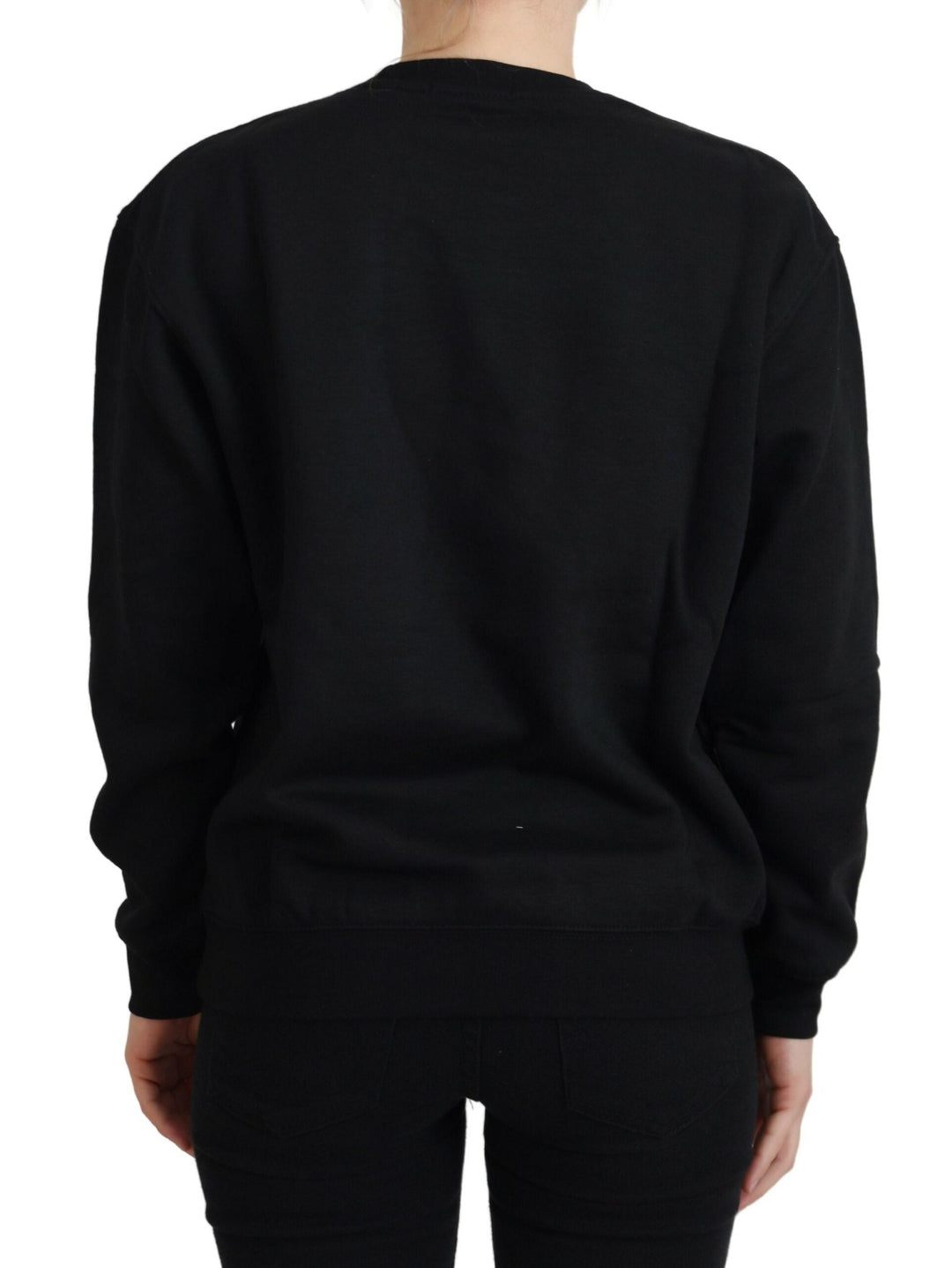 Women’s Philippe Model Black Printed Long Sleeves Pullover Sweater