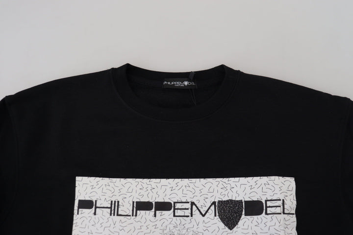 Women’s Philippe Model Black Printed Long Sleeves Pullover Sweater
