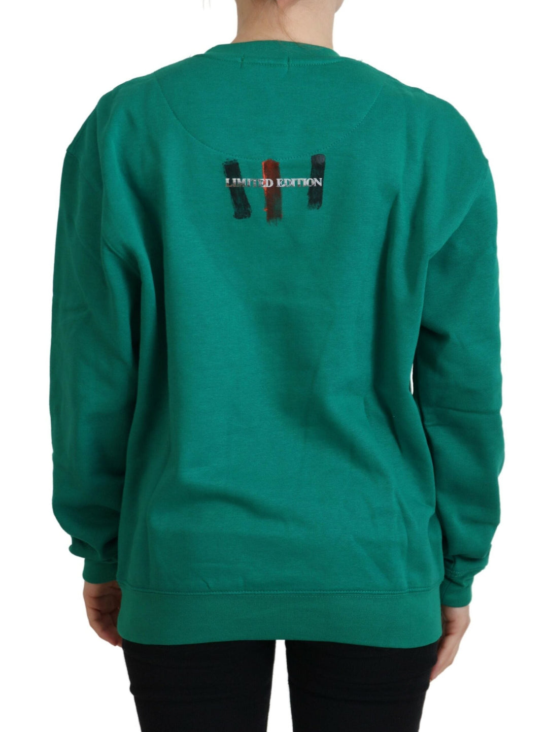 Women’s Philippe Model Green Printed Long Sleeves Pullover Sweater