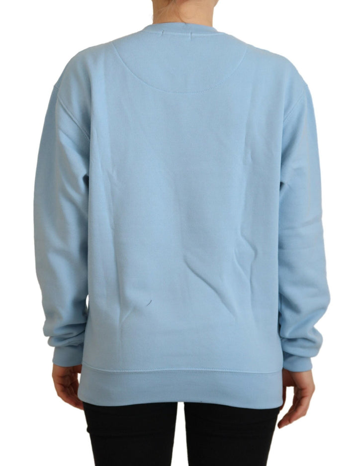 Women’s Philippe Model Light Blue Logo Printed Long Sleeves Sweater