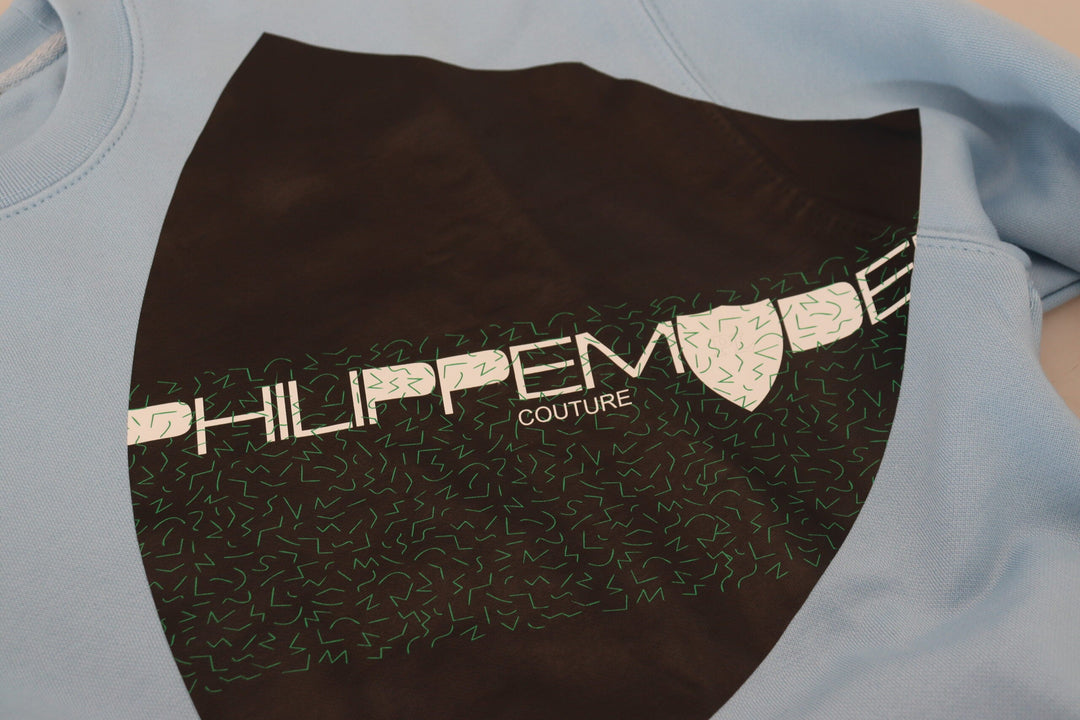 Women’s Philippe Model Light Blue Logo Printed Long Sleeves Sweater