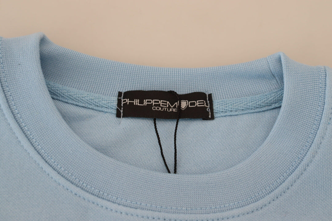 Women’s Philippe Model Light Blue Logo Printed Long Sleeves Sweater