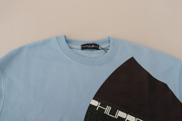 Women’s Philippe Model Light Blue Logo Printed Long Sleeves Sweater