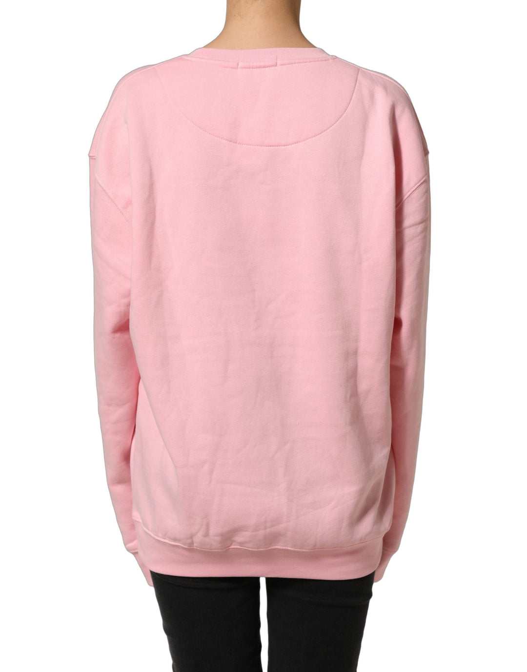 Women’s Philippe Model Pink Cotton Logo Long Sleeves Pullover Sweater