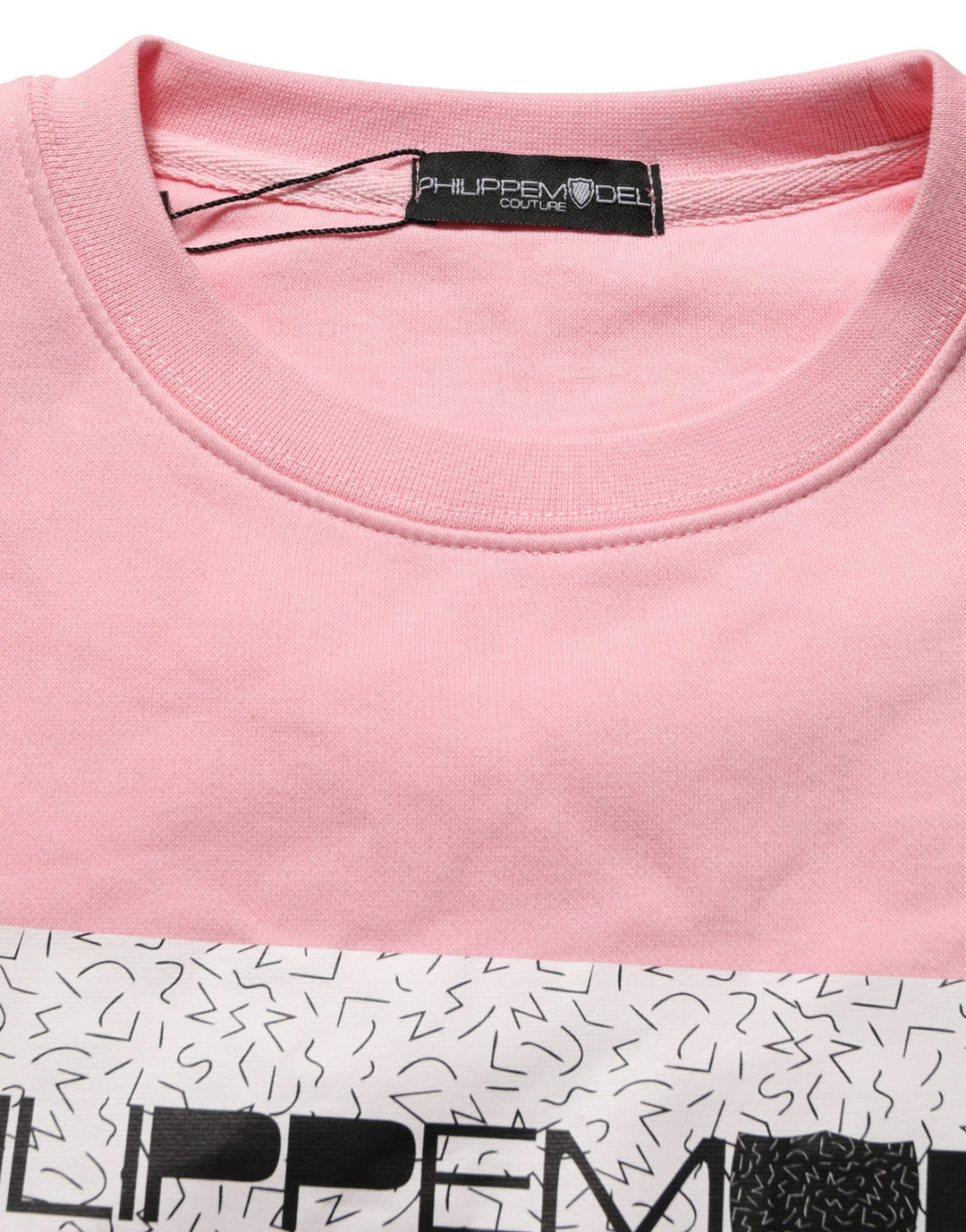 Women’s Philippe Model Pink Cotton Logo Long Sleeves Pullover Sweater