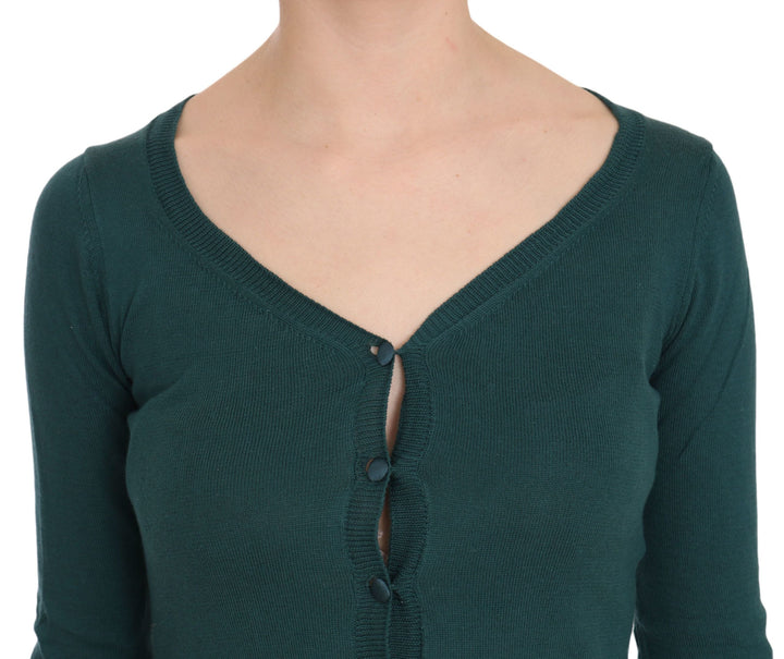 Women’s Pink Memories Blue Green Cotton 3/4 Sleeve Cardigan Top Blouse