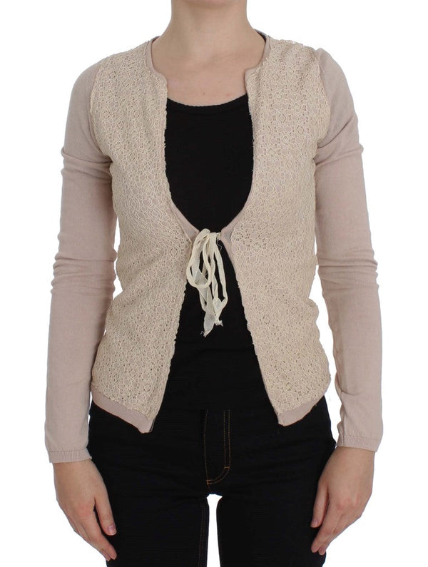 Women’s Pink Memories Pink Floral Lace Wrap Sweater