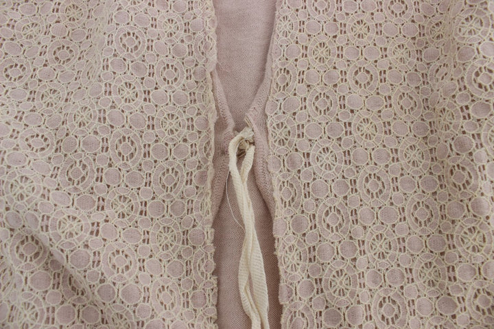 Women’s Pink Memories Pink Floral Lace Wrap Sweater