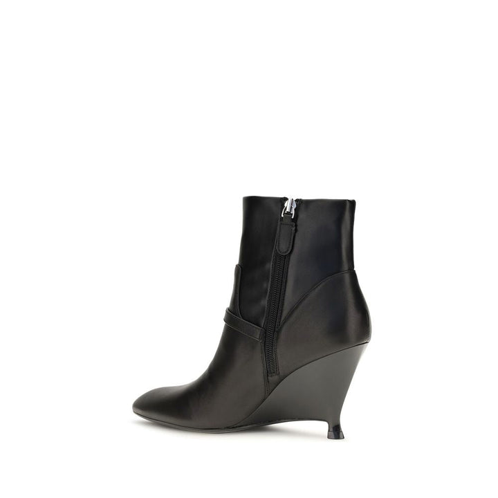 Women’s Pinko Black Calf Leather Bos Taurus Ankle Boots