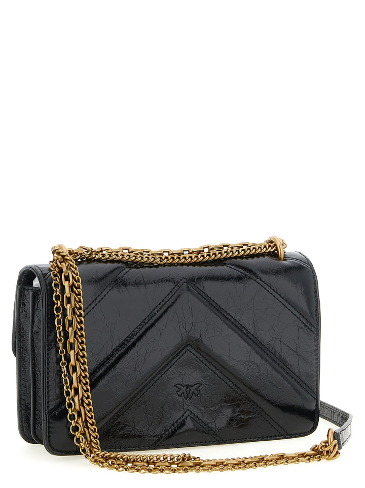 Women’s Pinko Black Calfskin Crossbody Bag