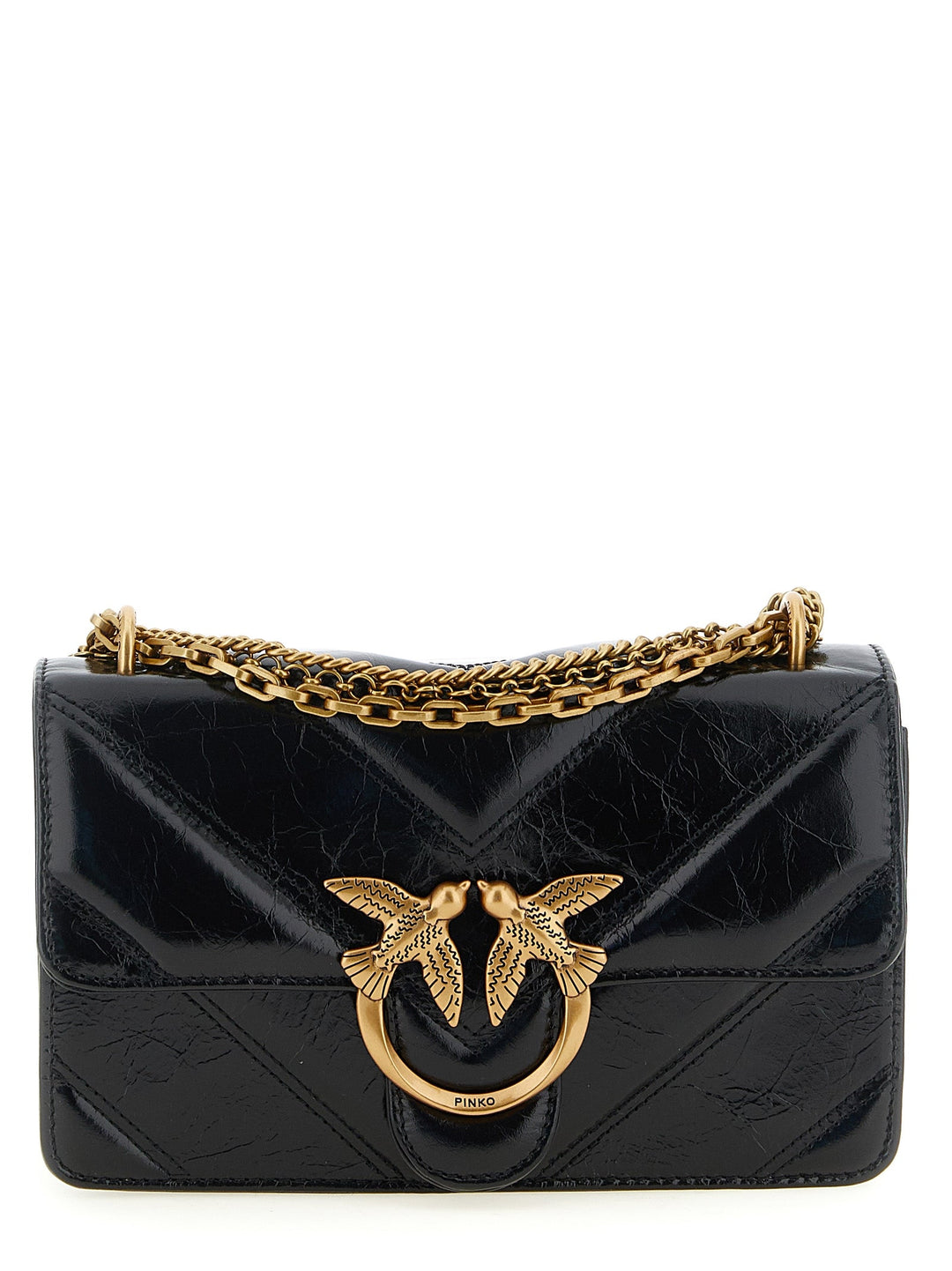 Women’s Pinko Black Calfskin Crossbody Bag