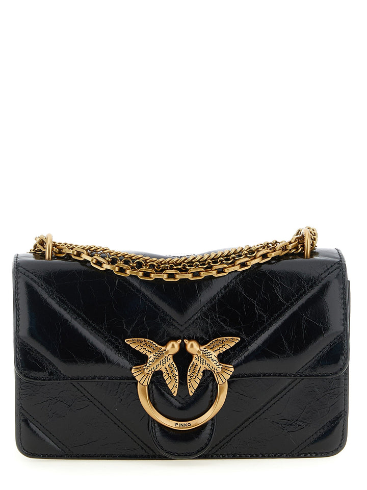 Women’s Pinko Black Calfskin Crossbody Bag