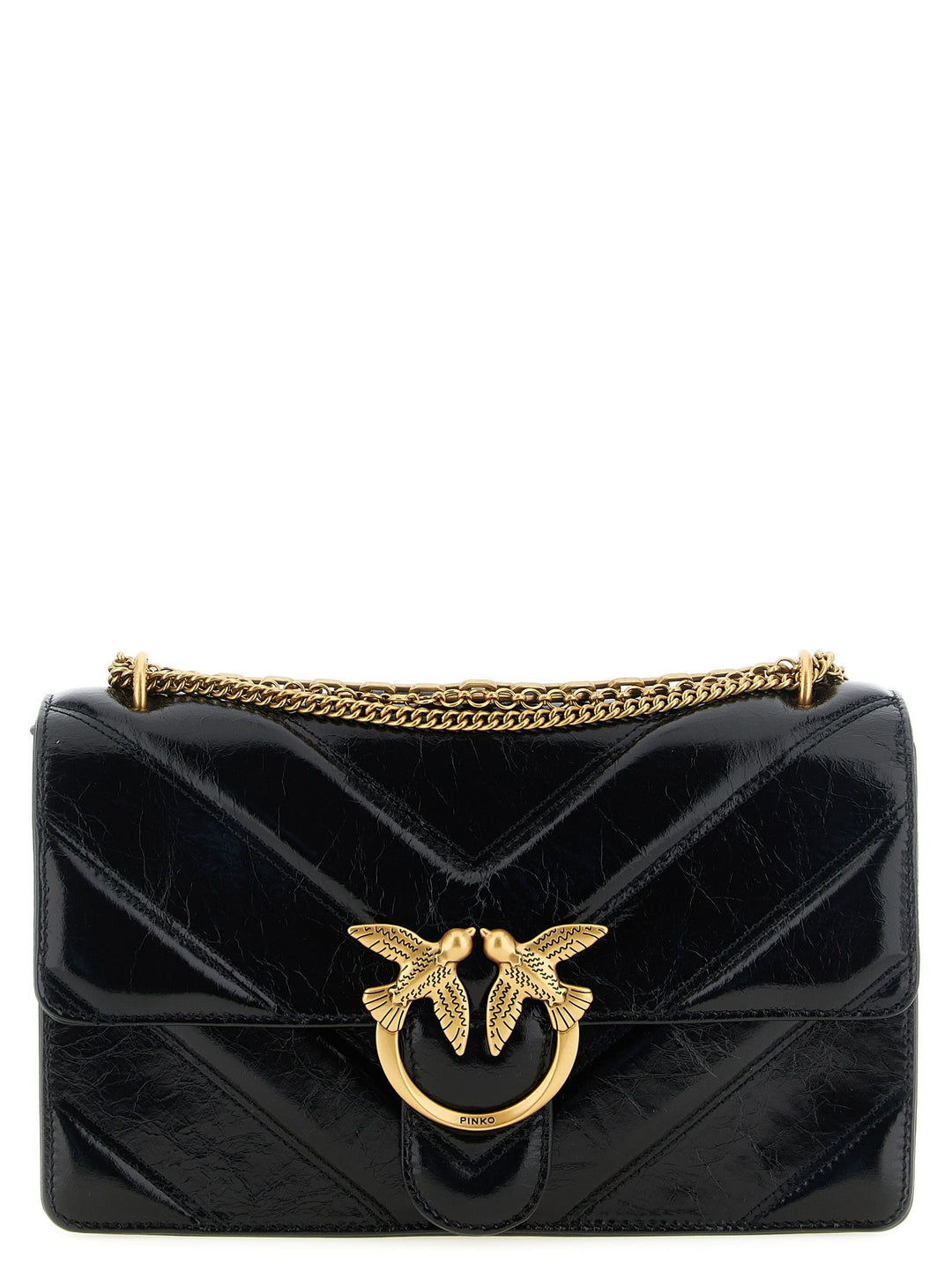 Women’s Pinko Black Calfskin Shoulder Bag
