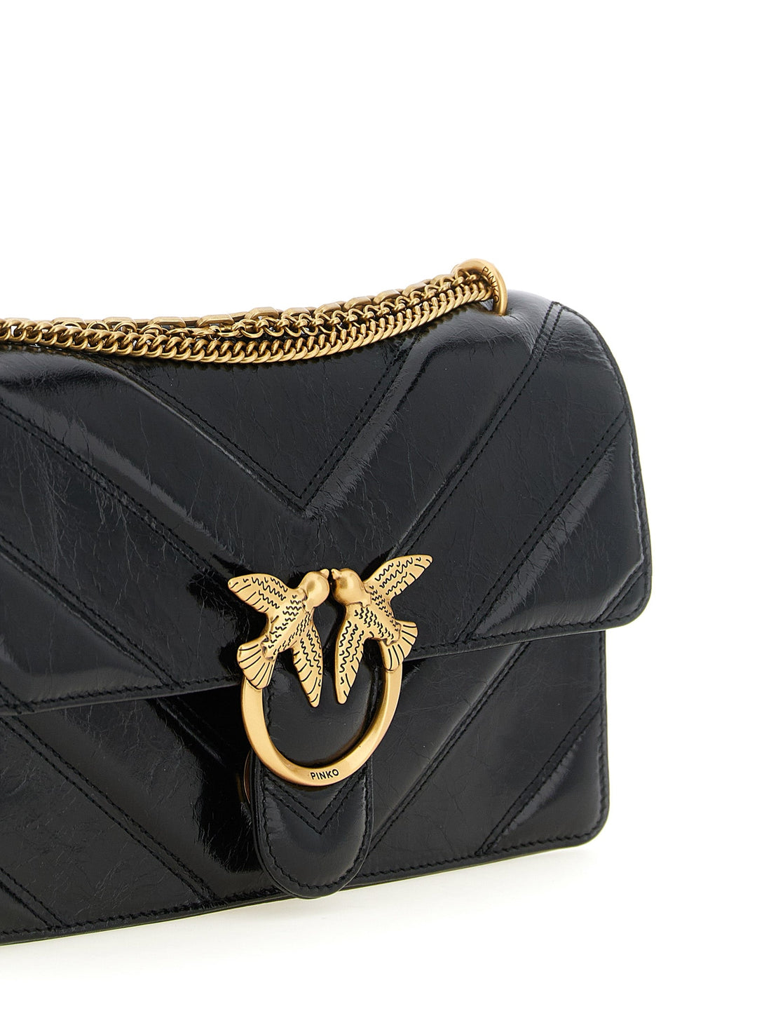 Women’s Pinko Black Calfskin Shoulder Bag